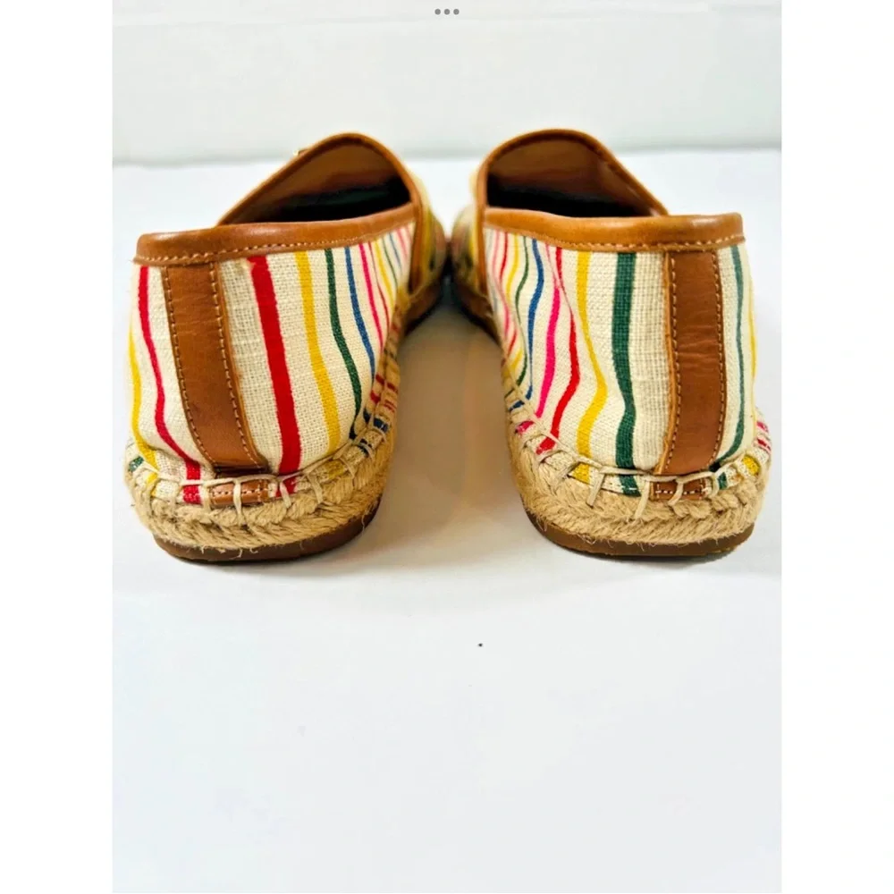 Louise Et Cie Adige Rainbow Striped Pineapple Espadrille Jute Slip On Flats 10